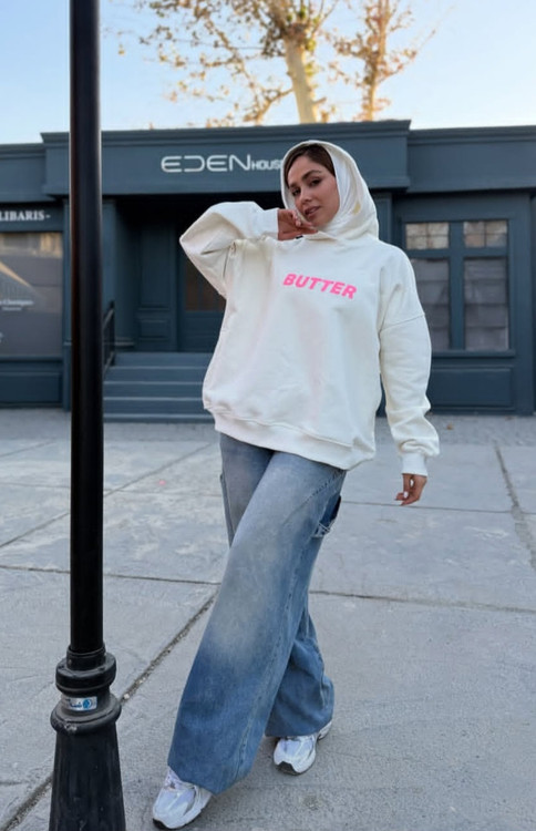 هودی تو کرکی دورس سه نخ گرم پارچه ترک