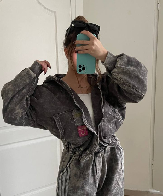 سویشرت کراپ ذغالی