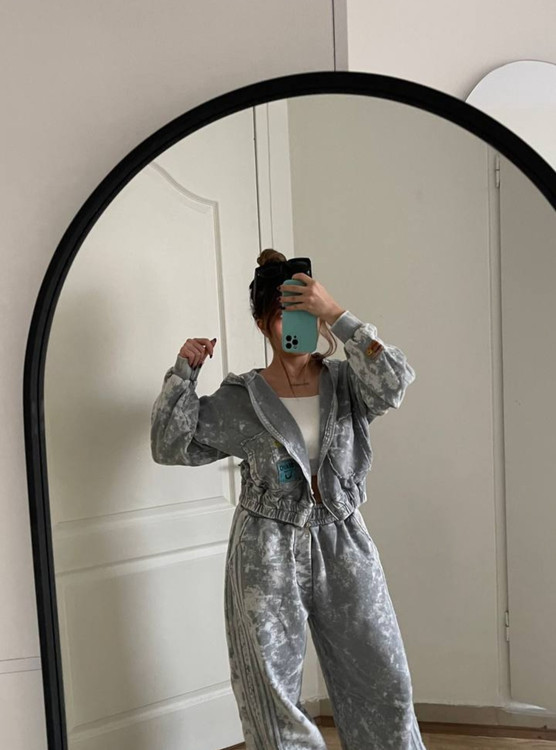 سویشرت جیب دار طوسی