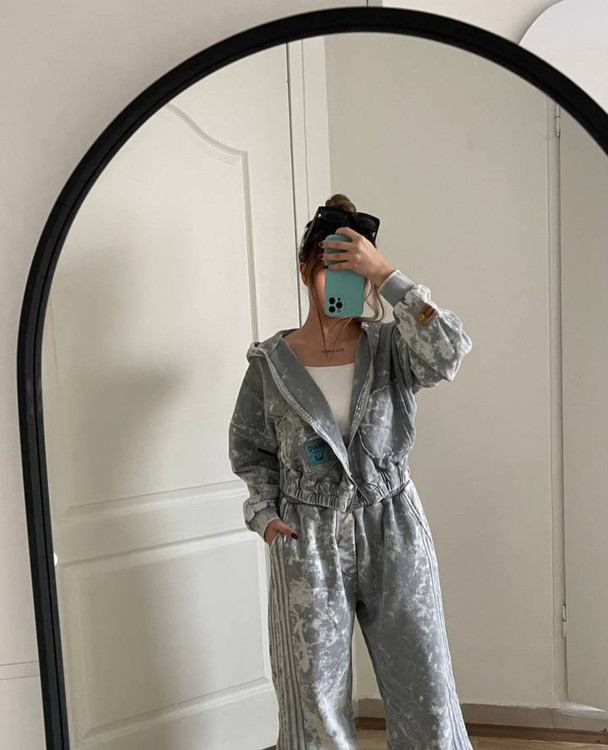 سویشرت کراپ سنگشور طوسی